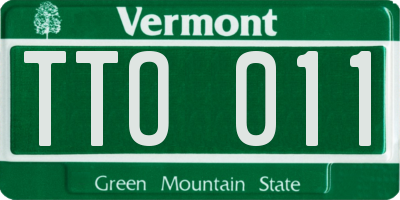 VT license plate TTO011