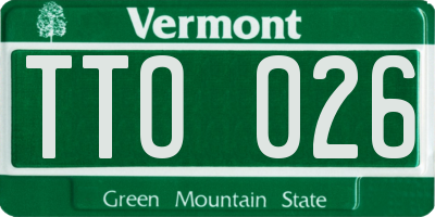 VT license plate TTO026