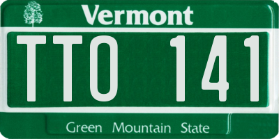 VT license plate TTO141