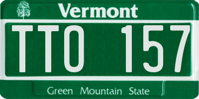 VT license plate TTO157