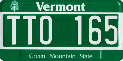 VT license plate TTO165
