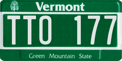 VT license plate TTO177