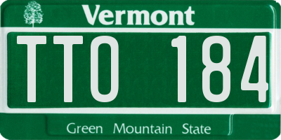 VT license plate TTO184