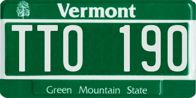 VT license plate TTO190