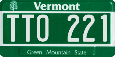 VT license plate TTO221