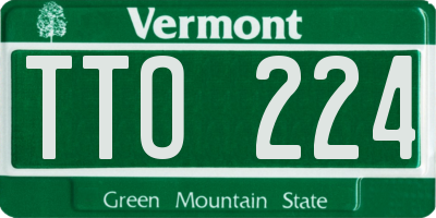 VT license plate TTO224