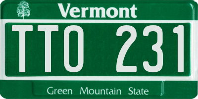 VT license plate TTO231
