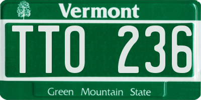 VT license plate TTO236
