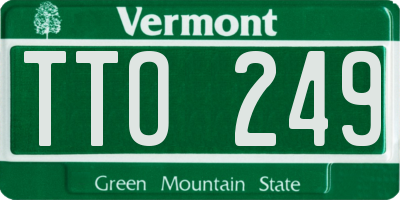 VT license plate TTO249