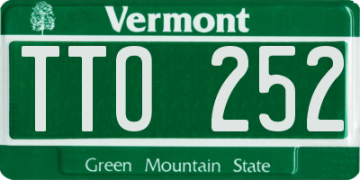 VT license plate TTO252