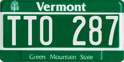 VT license plate TTO287