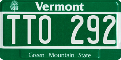 VT license plate TTO292