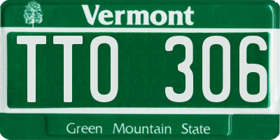 VT license plate TTO306