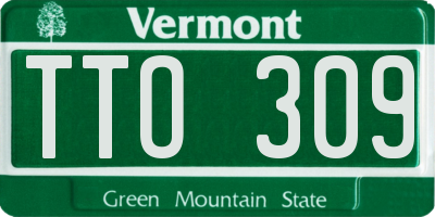 VT license plate TTO309