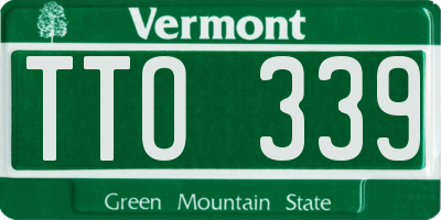 VT license plate TTO339
