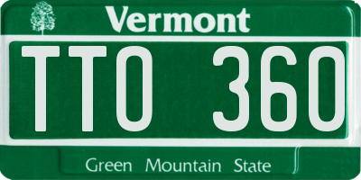 VT license plate TTO360