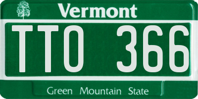 VT license plate TTO366