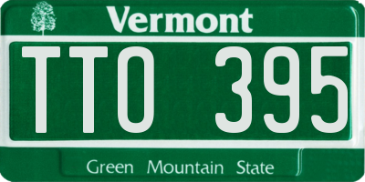 VT license plate TTO395