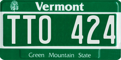 VT license plate TTO424