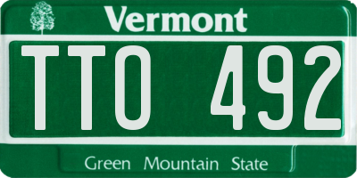 VT license plate TTO492