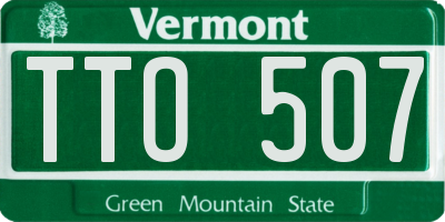 VT license plate TTO507