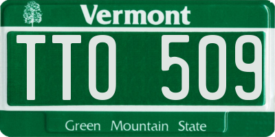 VT license plate TTO509