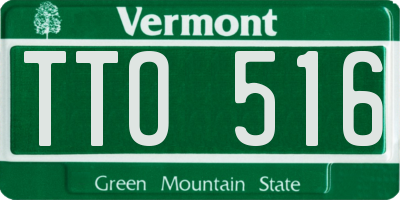 VT license plate TTO516