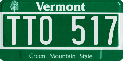 VT license plate TTO517