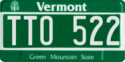 VT license plate TTO522