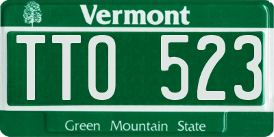 VT license plate TTO523