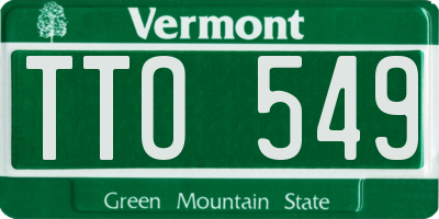 VT license plate TTO549