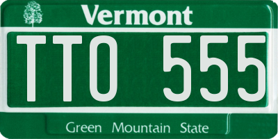 VT license plate TTO555