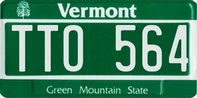 VT license plate TTO564