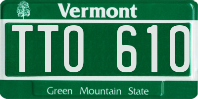 VT license plate TTO610
