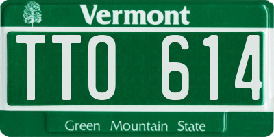 VT license plate TTO614