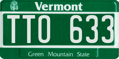 VT license plate TTO633