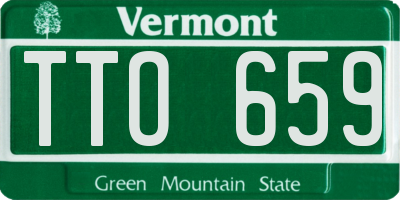 VT license plate TTO659
