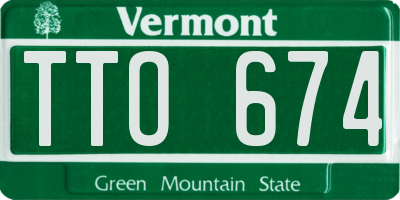 VT license plate TTO674