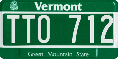 VT license plate TTO712