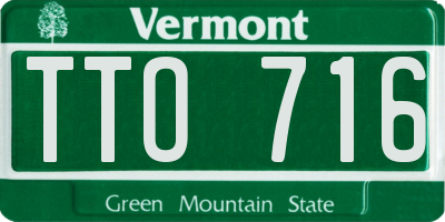 VT license plate TTO716