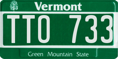 VT license plate TTO733
