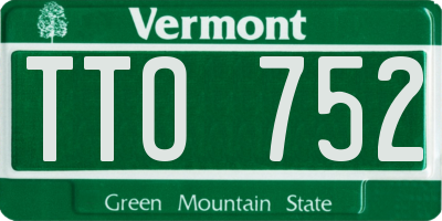 VT license plate TTO752