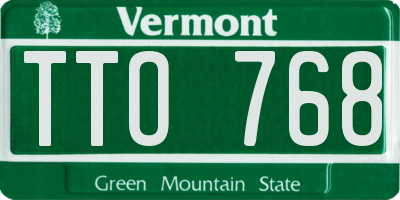 VT license plate TTO768