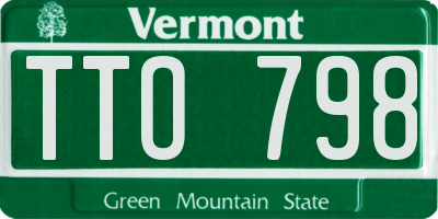 VT license plate TTO798