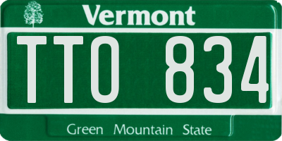 VT license plate TTO834