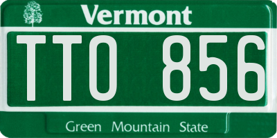 VT license plate TTO856