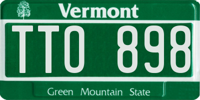 VT license plate TTO898