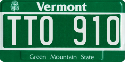 VT license plate TTO910