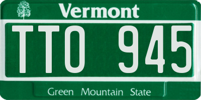 VT license plate TTO945