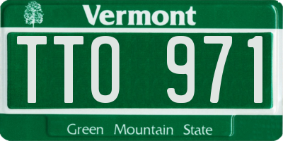 VT license plate TTO971